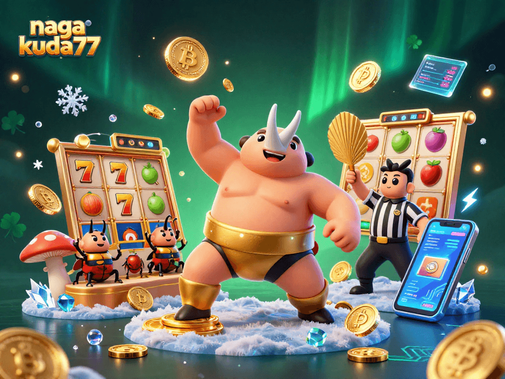 Menangkan slot online di naga kuda77 dengan juara beetle sumo dan simbol keberuntungan yang mengalir.