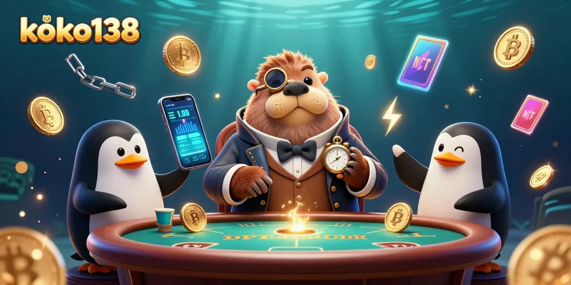 Koko138, bermain kartu di meja poker bawah laut dengan karakter unik dan elemen kripto menawan.