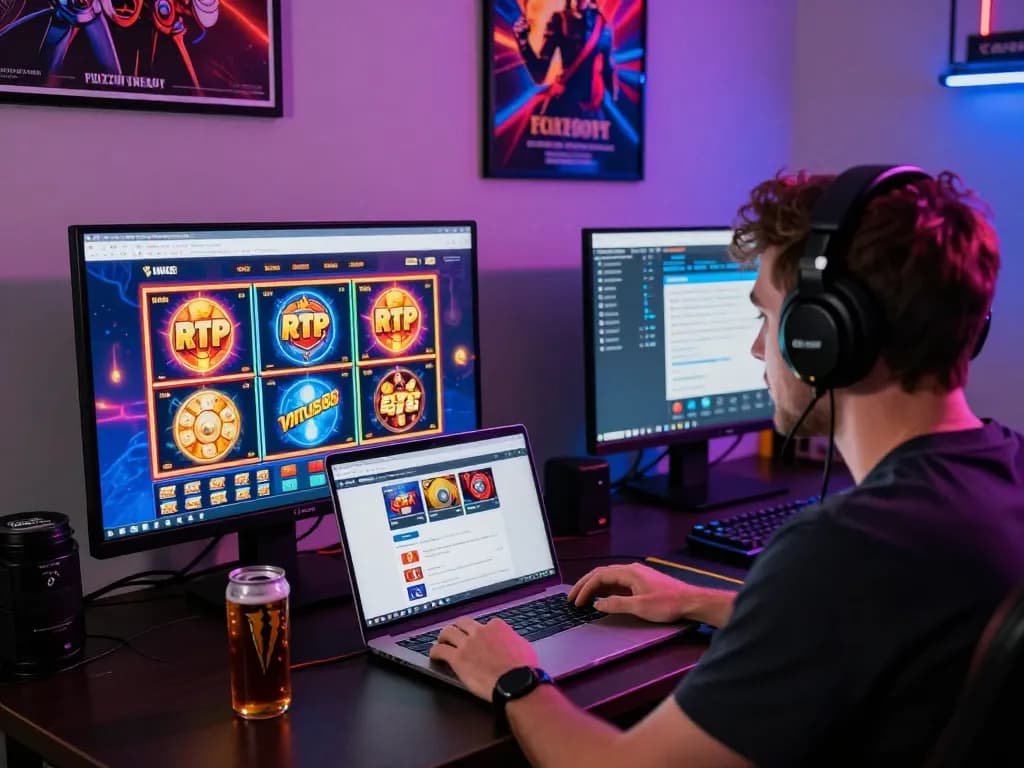 Pemain menikmati permainan menarik di platform Virus88 dengan pengaturan permainan yang berwarna-warni