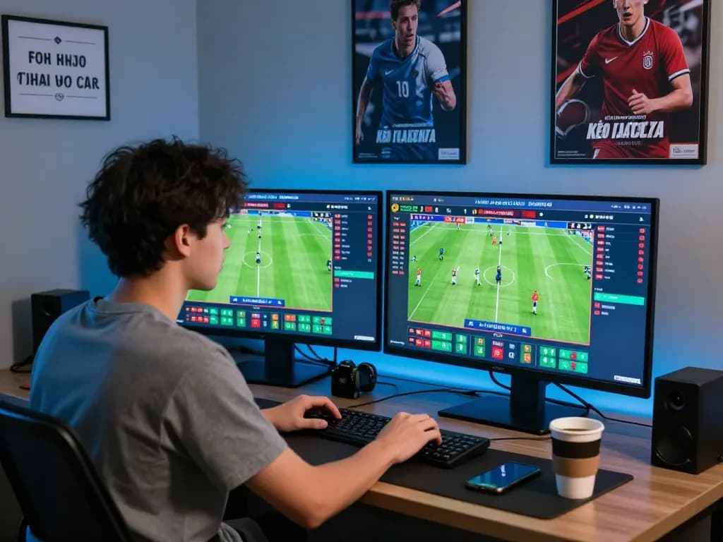 Engaging kèo nhà cái betting scene with live odds display and focused user experience.