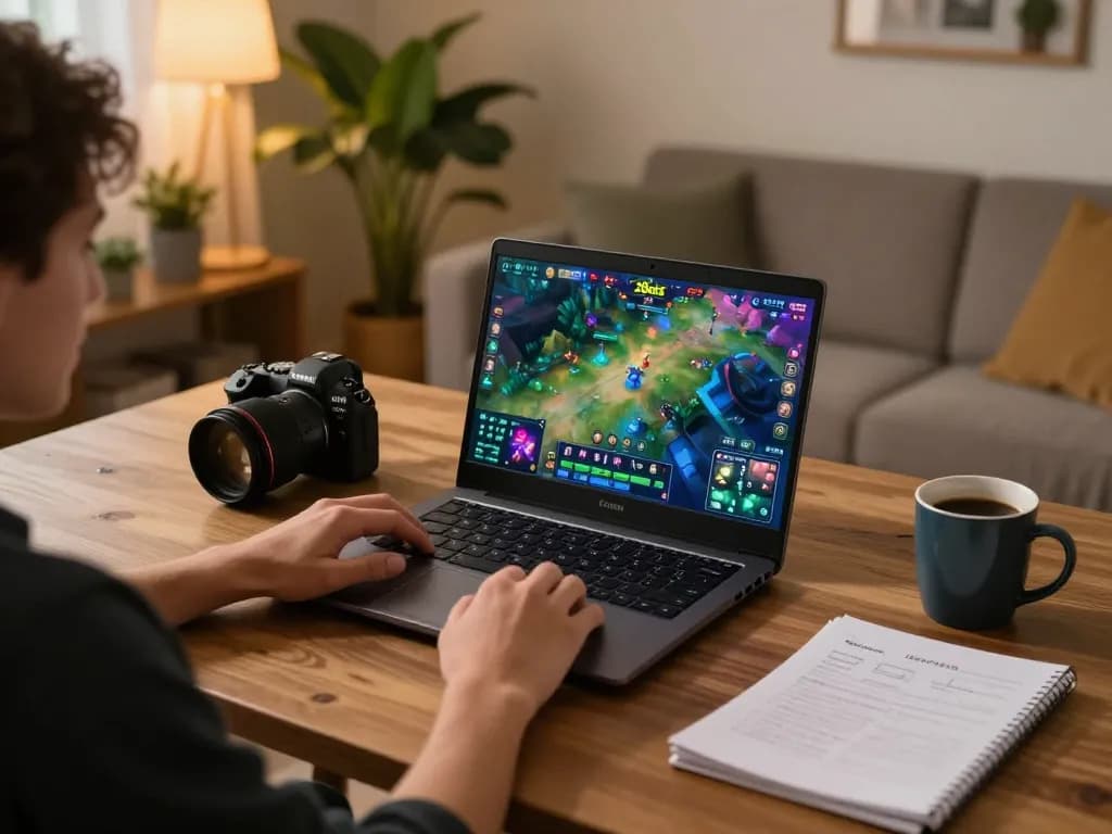 Player engaging in 28bets online gaming session at home with strategy notes