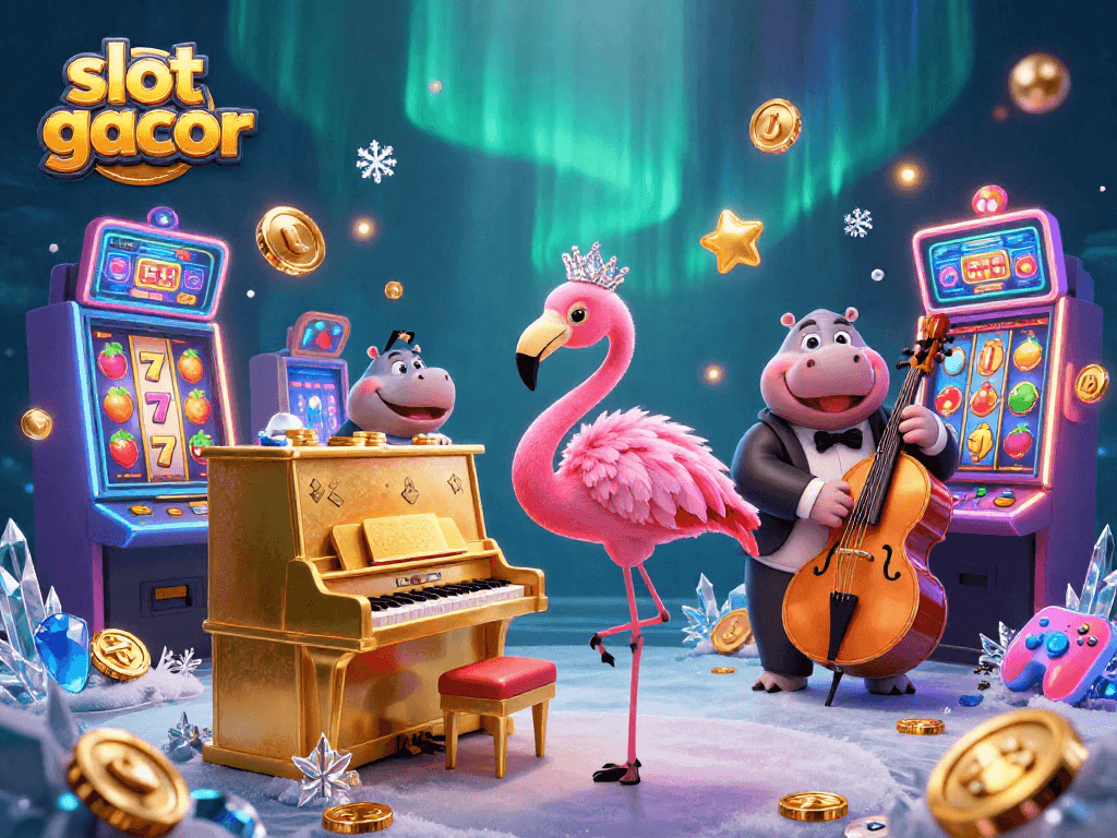 Slot gacor, merasakan keseruan mesin slot 3D dengan flamingo dan hippo yang menghibur.