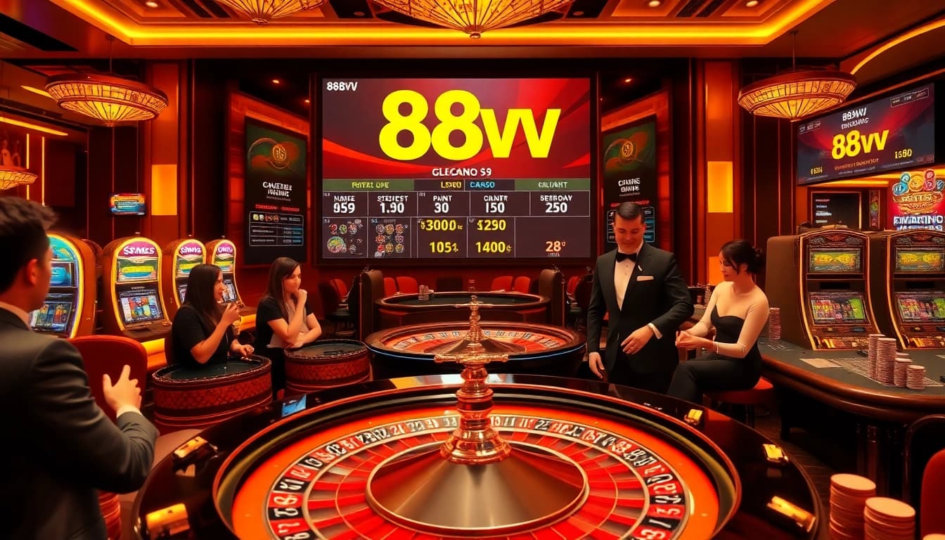 Experience the excitement of 88vv with lively casino gaming and vibrant atmosphere.