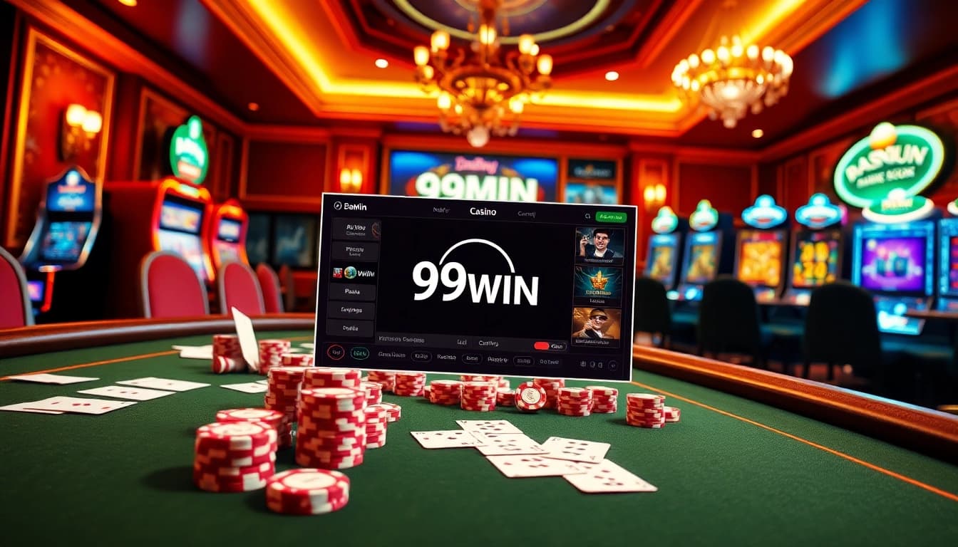Experience thrilling gameplay at 99WIN's vibrant online casino atmosphere filled with excitement.