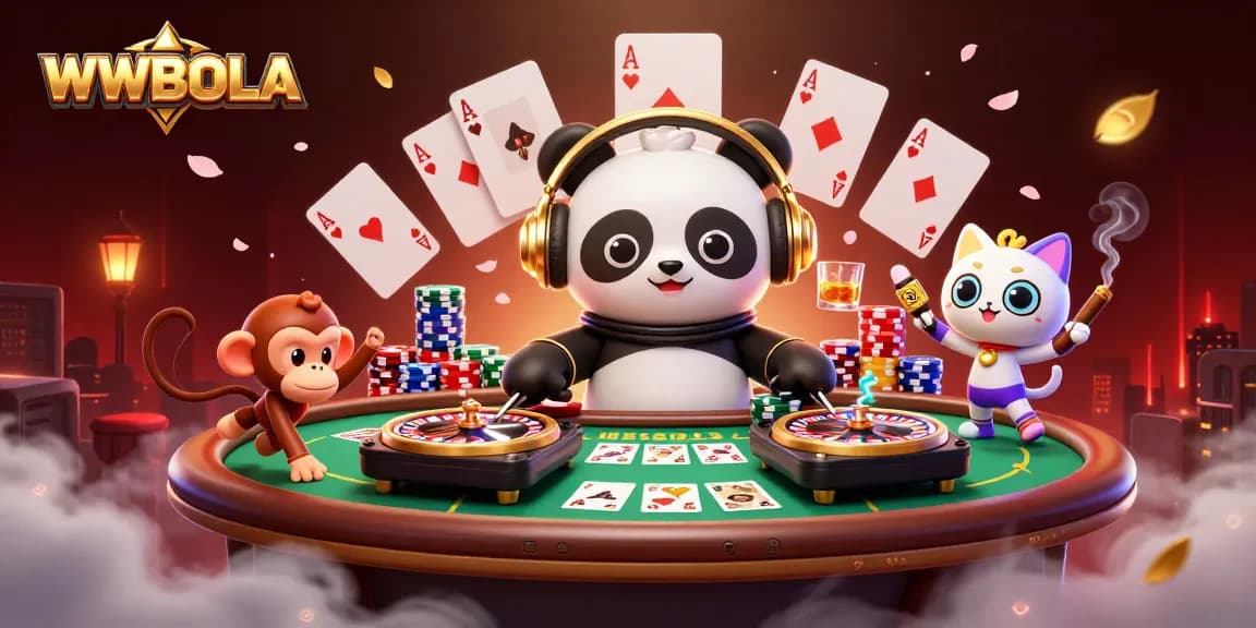 Nikmati keseruan bermain slot di WWBOLA dengan suasana yang penuh warna dan elemen kasino yang menarik.