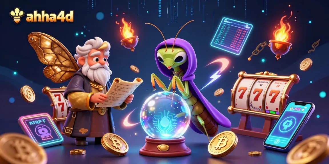 Transform your gaming experience with AHHA4D's slot games and jackpots in this vibrant 3D illustration.