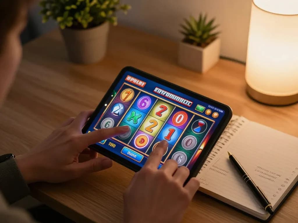 IDNSCORE mobile slot gameplay highlights with vibrant reels and engaging screen interaction