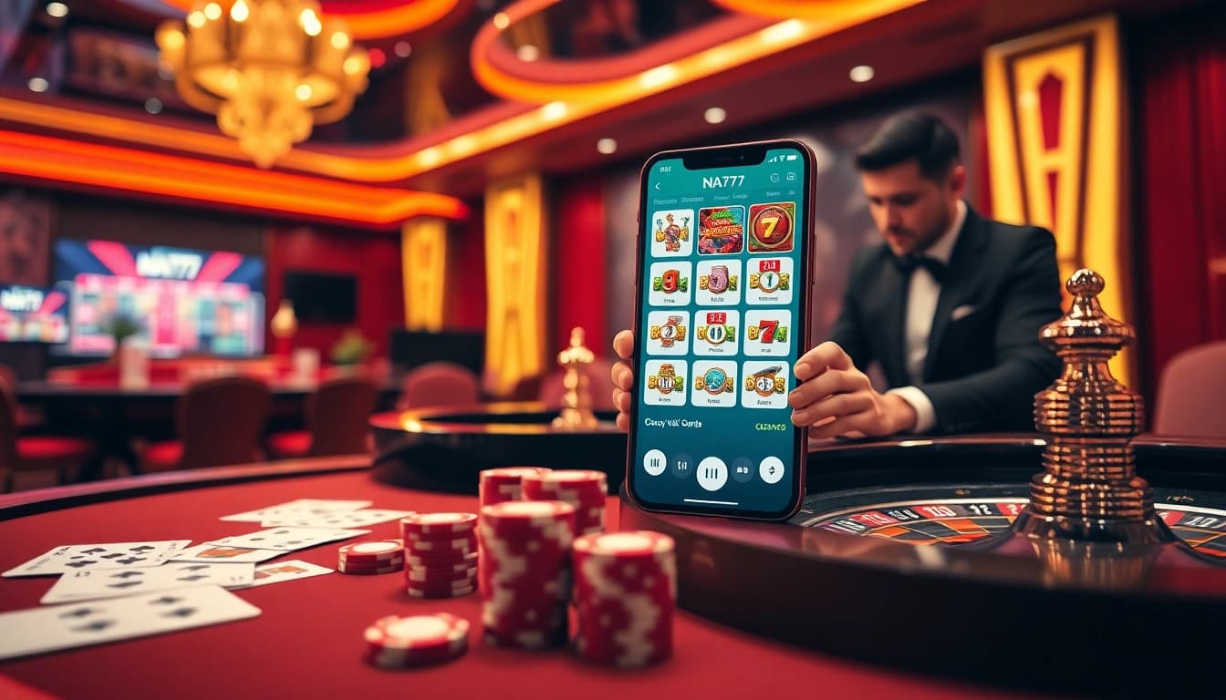 Experience the excitement of NA777 casino gaming with professional dealers and vibrant online gambling.