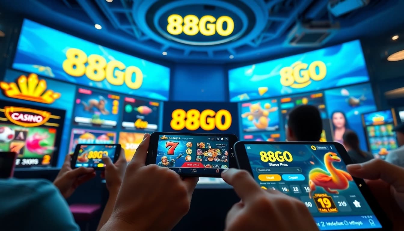 Experience the thrilling world of 88GO with vibrant gaming visuals and engaging gameplay.