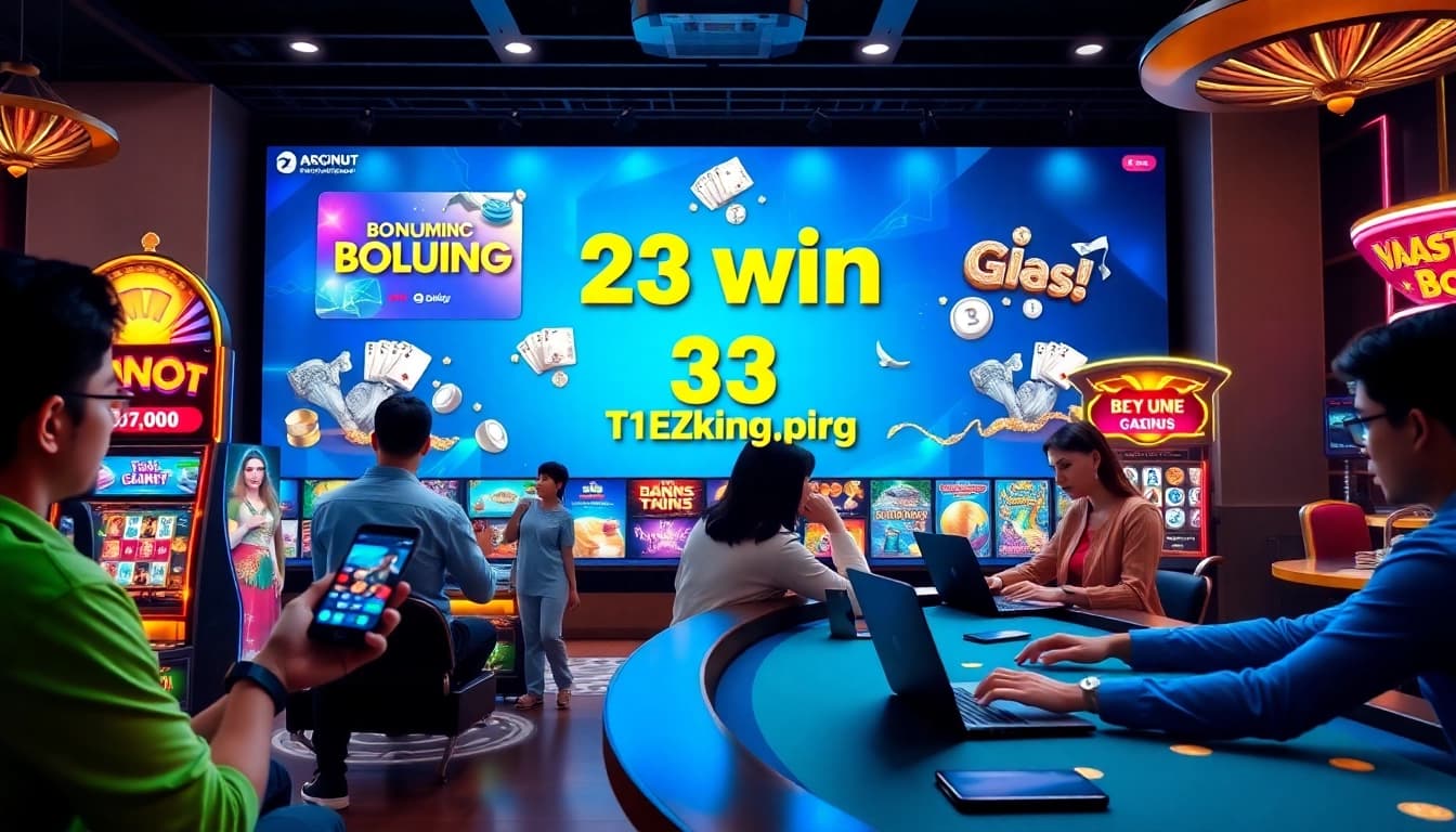 Engaging casino interface illustrating diverse players enjoying games on 23win.day, highlighting accessibility and excitement.