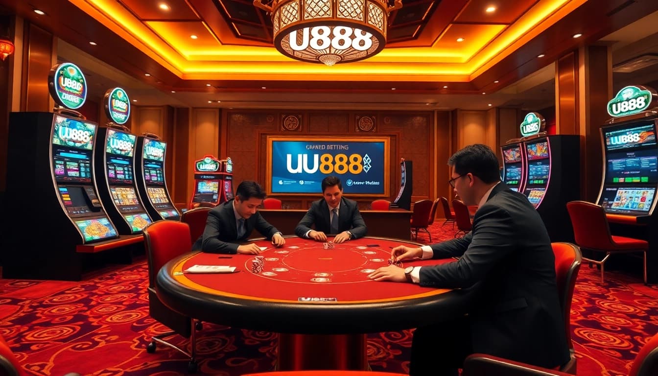 Experience thrilling gameplay at U888 casino with poker and slot machines.