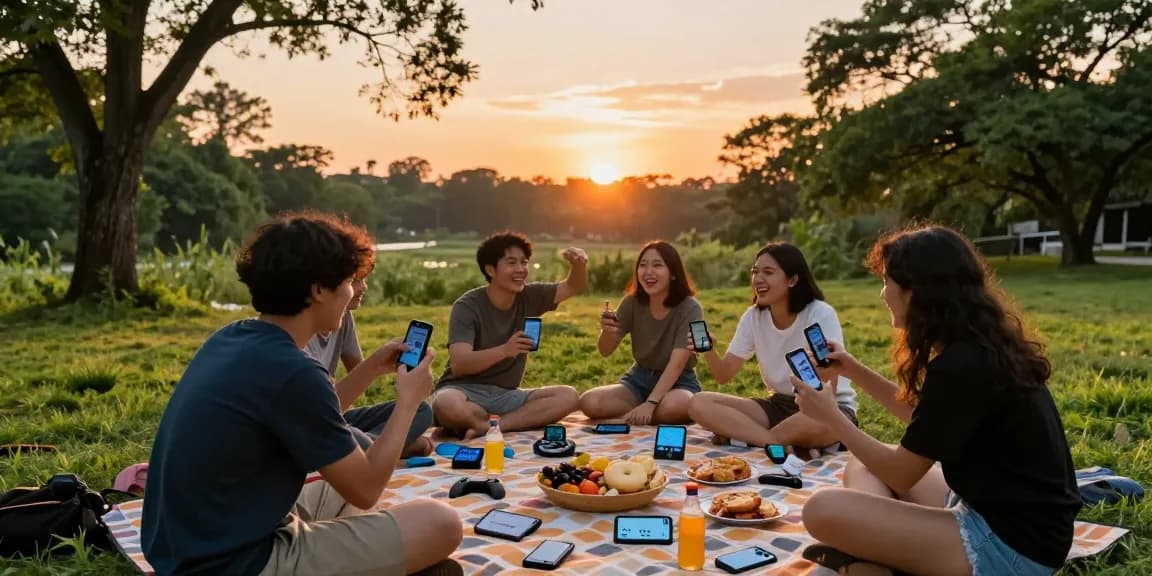 Pengalaman bermain LUXURY777 di luar ruangan dengan teman-teman saat matahari terbenam.