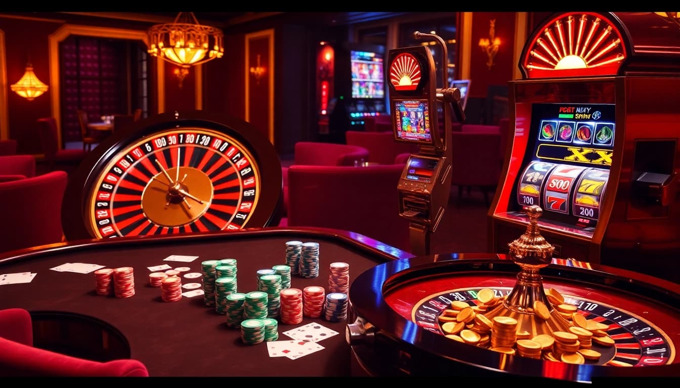 Experience the thrill of online gambling with excitement from https://cm88bet.us/ban-ca-cm88/ at a luxurious casino scene.