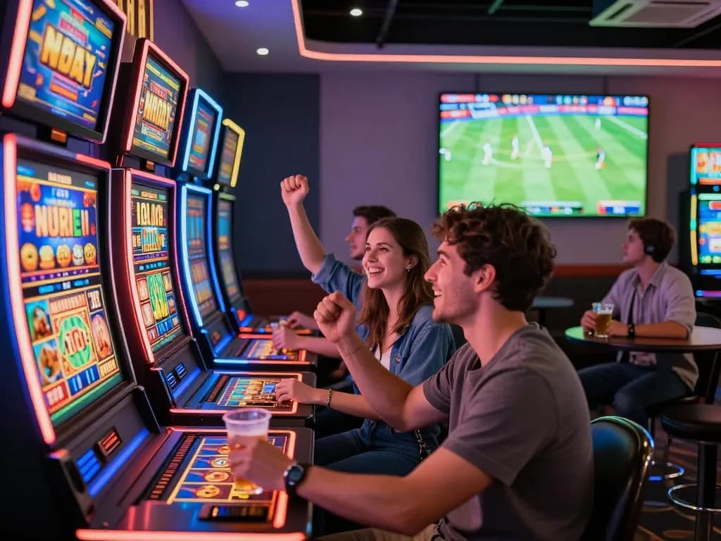 Engaged players at https://o8.delivery/ enjoying vibrant games on a modern online gambling platform.