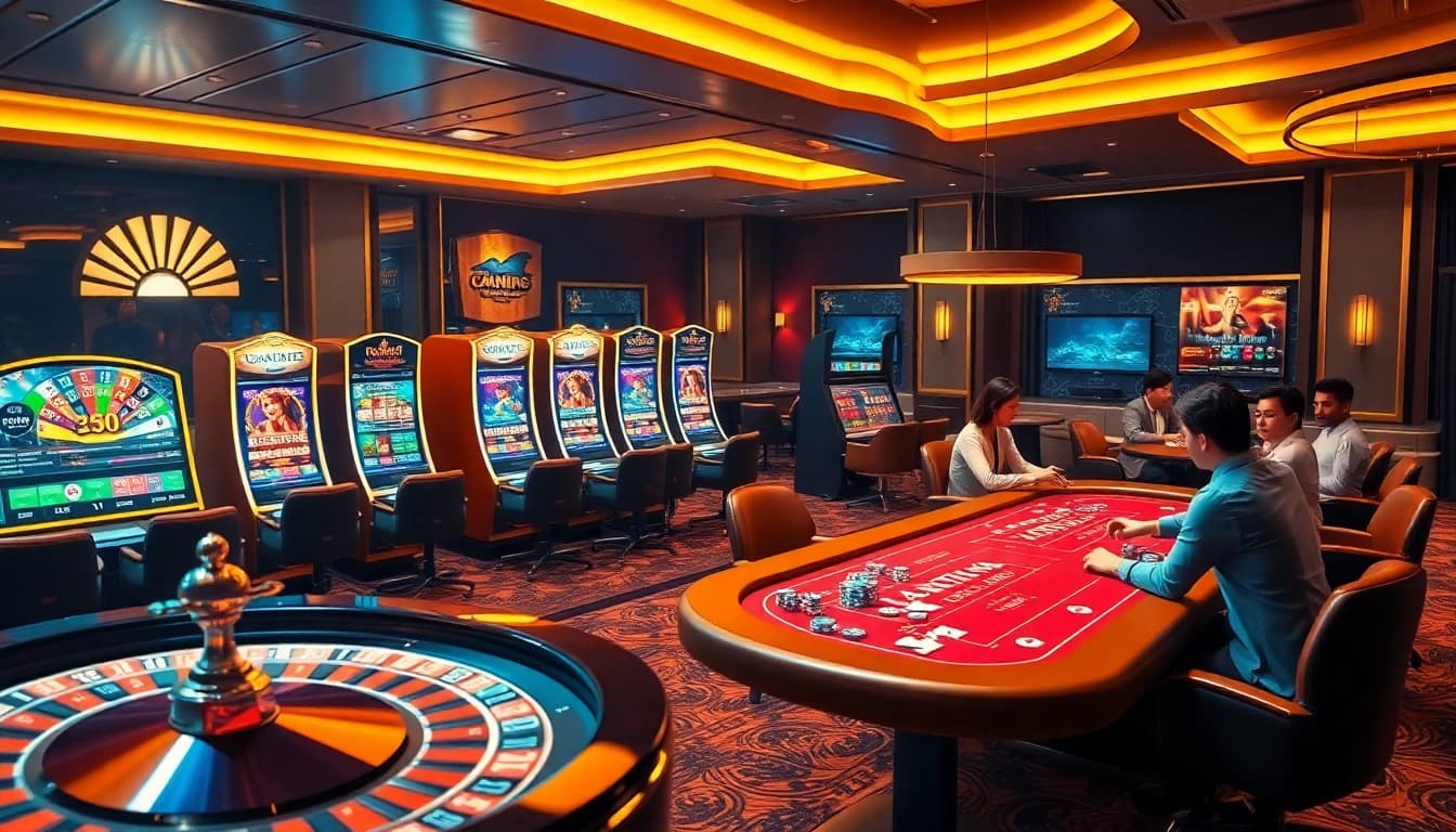 Experience the excitement of online gambling at trang chủ okfun with vibrant casino games and luxurious settings.