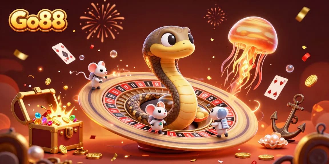 Experience winning strategies at Go88 with vibrant cosmic casino characters and elements.