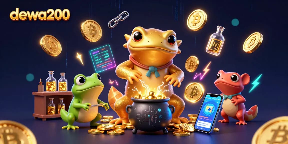 Gambarkan dewa200 dalam suasana kasino dengan salamander alkemis emas, mengubah logam menjadi koin sambil dikelilingi elemen crypto.