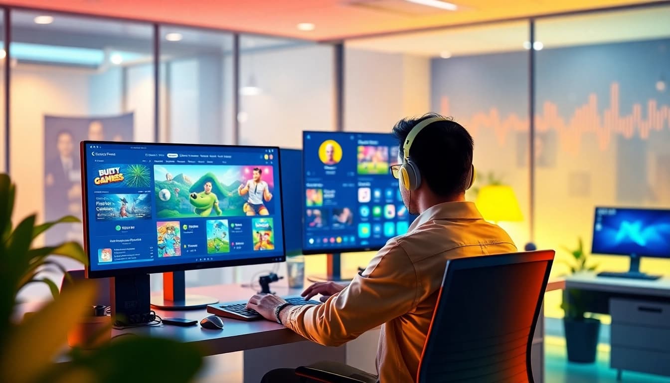 Interactive interface showcasing 399W, the reliable Brazilian online betting platform, featuring casual games and playlists.