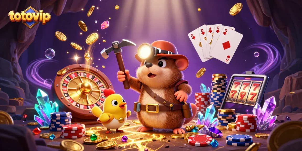 Engage in thrilling gambling adventures with totovip while mining for treasures in a vibrant casino world.