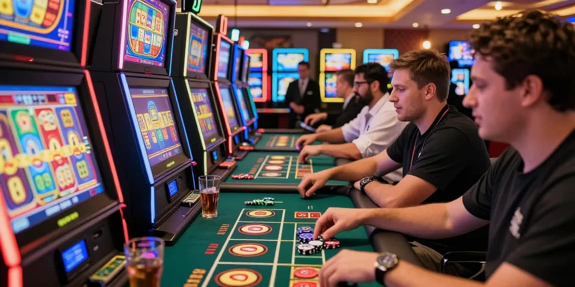 Pengalaman bermain slot deposit 2000 dengan mesin berwarna-warni dan dealer profesional di kasino.
