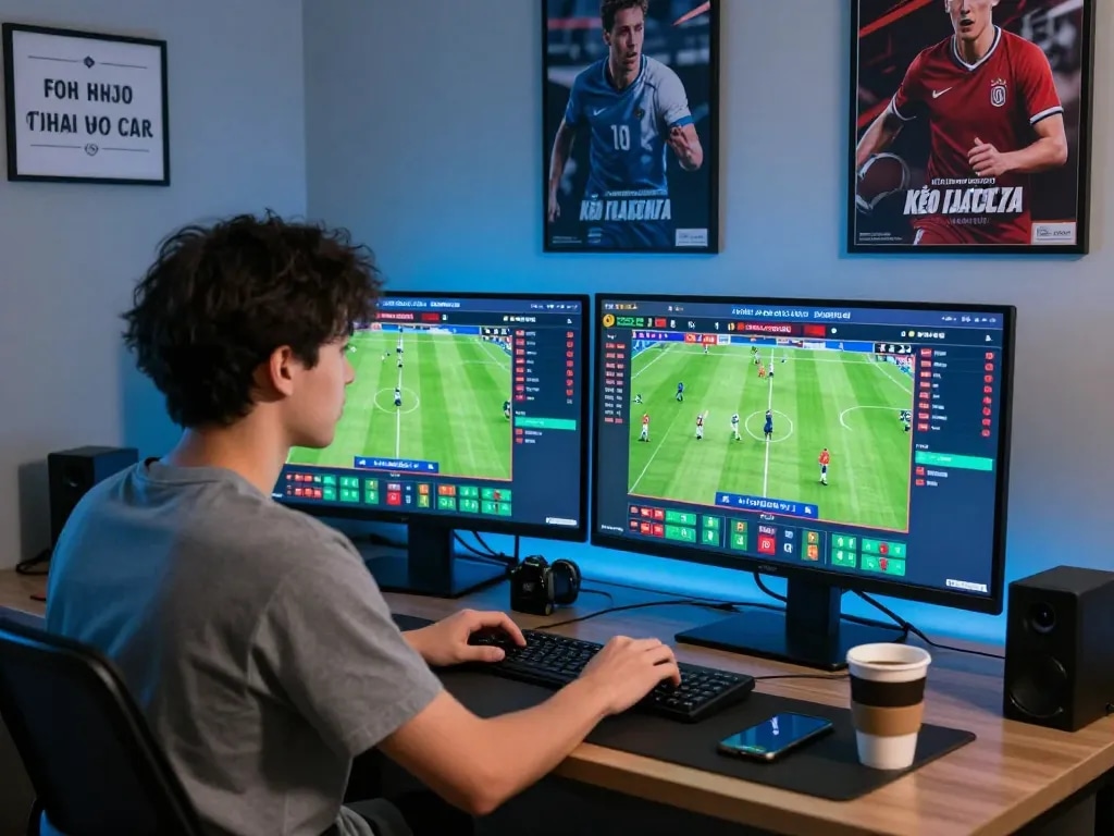Engaging kèo nhà cái betting scene with live odds display and focused user experience.