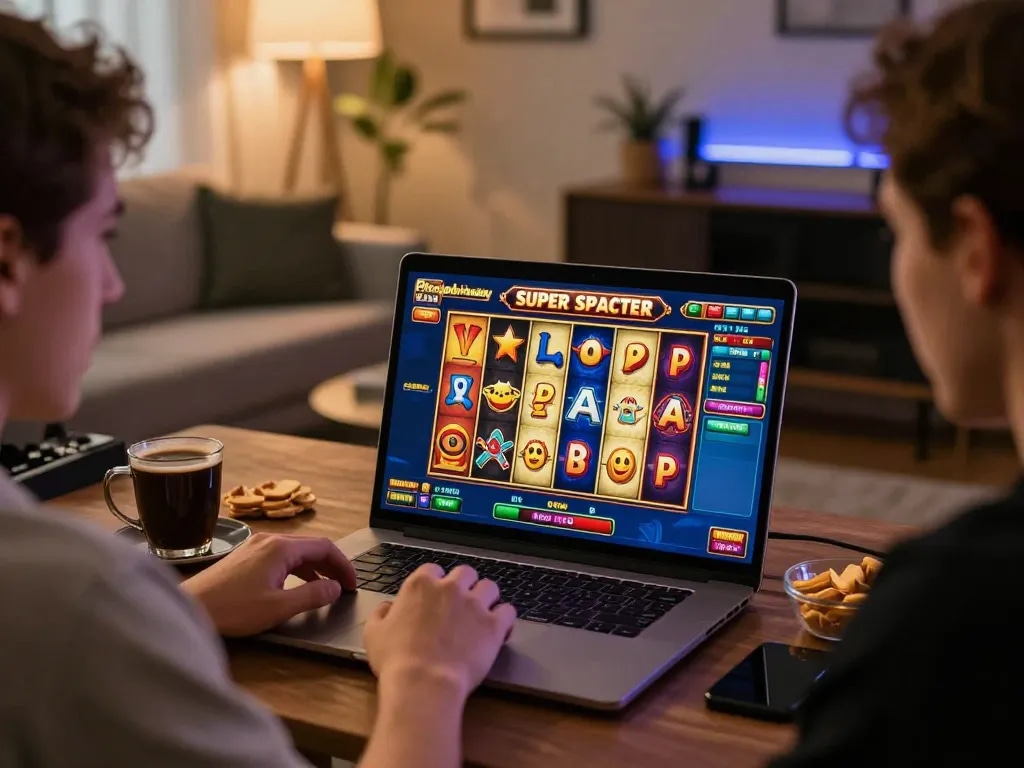 UGDEWA players engaging dynamically with Pragmatic Play's Super Scatter online slot game for maximum excitement.