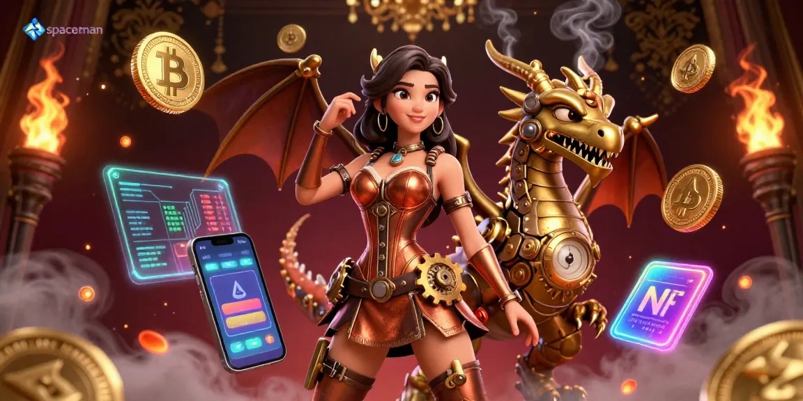Play slots with Spaceman in an exhilarating slot game featuring dazzling 3D graphics and crypto elements.