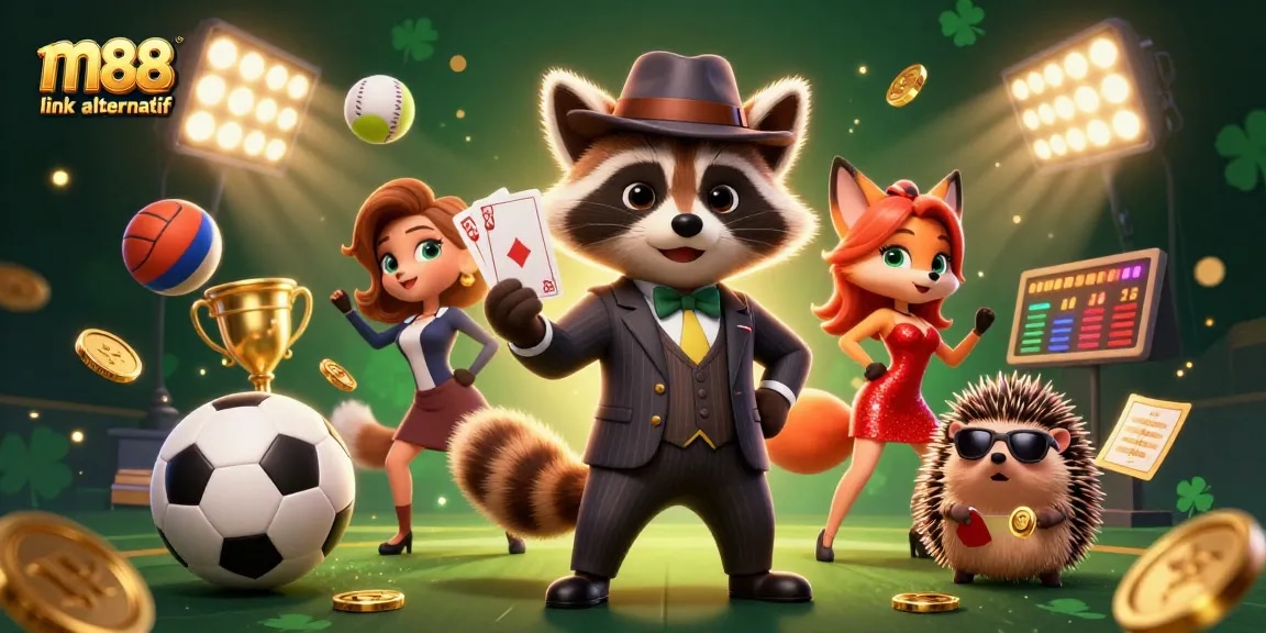 Experience thrilling bets with M88 link alternatif, featuring dynamic 3D characters and sports elements.