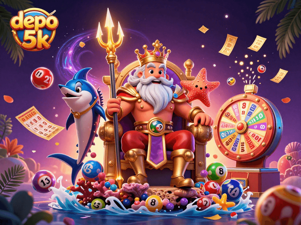 Spin to win big with dep 5k lottery balls and vibrant prizes in a captivating scene.