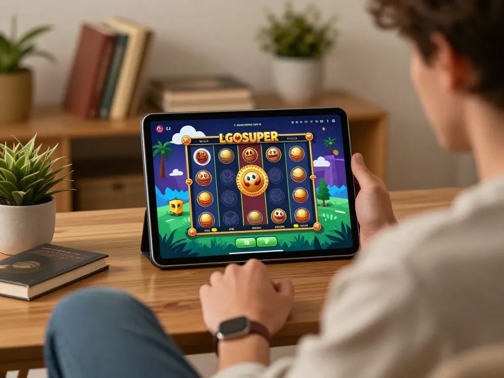 Experience thrilling gameplay with LGOSUPER slot games in a cozy home setting