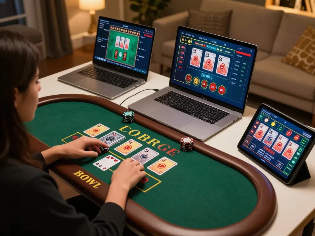 alexis500 pemain yang terlibat memasang taruhan di meja blackjack langsung secara online