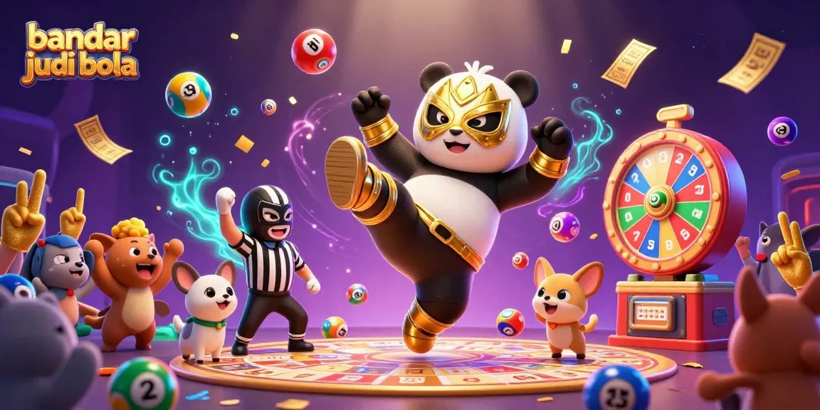 Bermain bandar judi bola di arena penuh semangat, panda, dan penonton gila dengan jari busa emas.