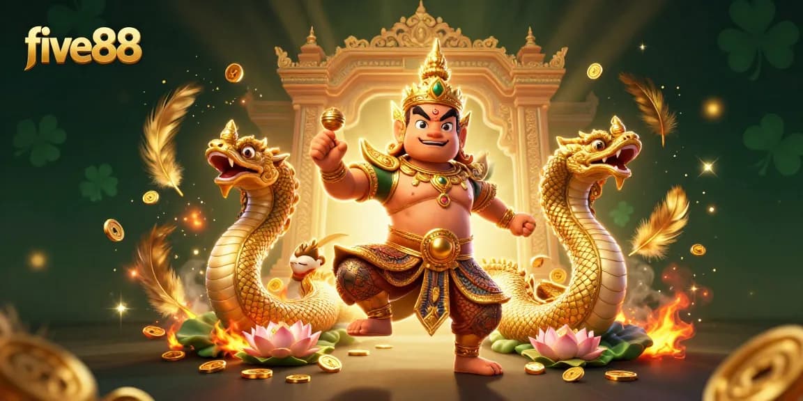 Experience the vibrant excitement of five88 gaming with a stunning 3D illustration showcasing dynamic casino elements.
