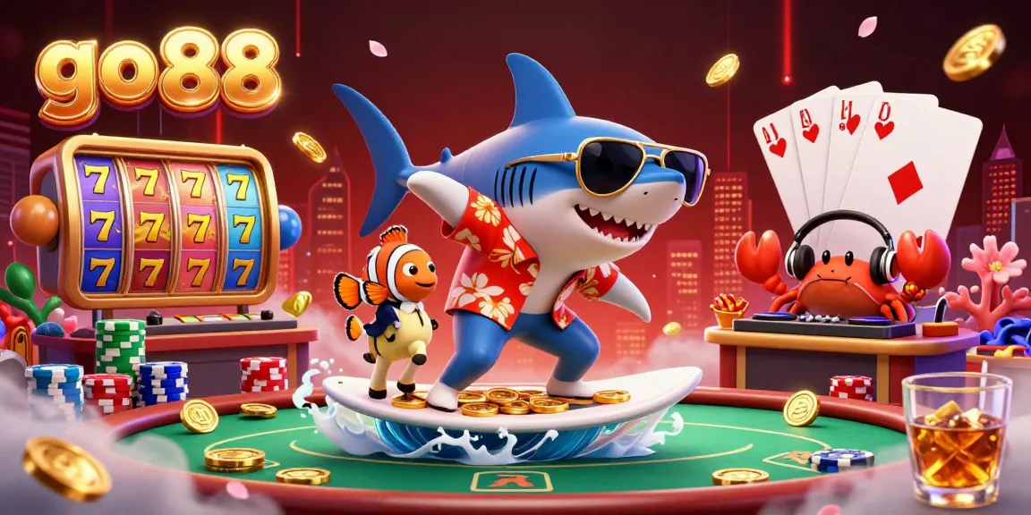 Experience excitement at go 88 with vibrant casino action featuring lively characters and slot games.