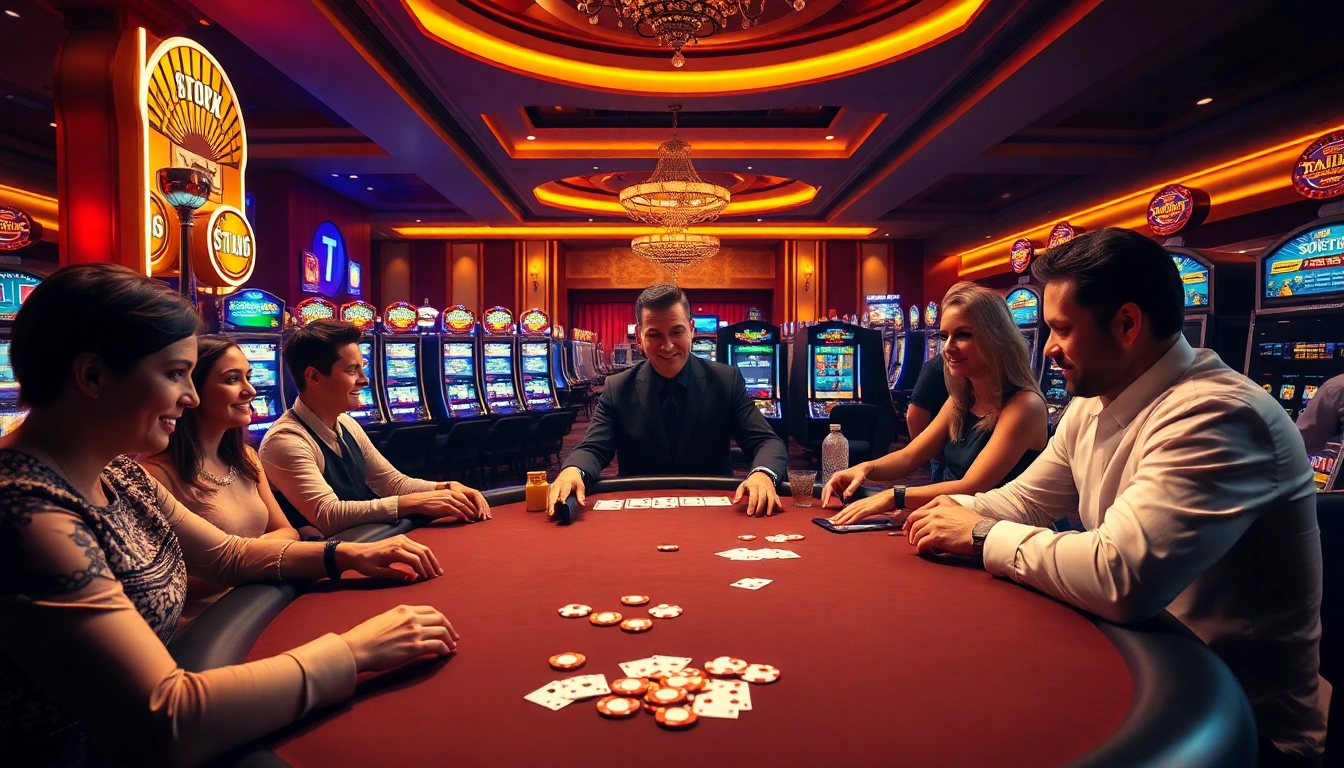 Experience the dynamic excitement of high-stakes gambling at https://c168.works/ with vibrant poker tables and slot machines.