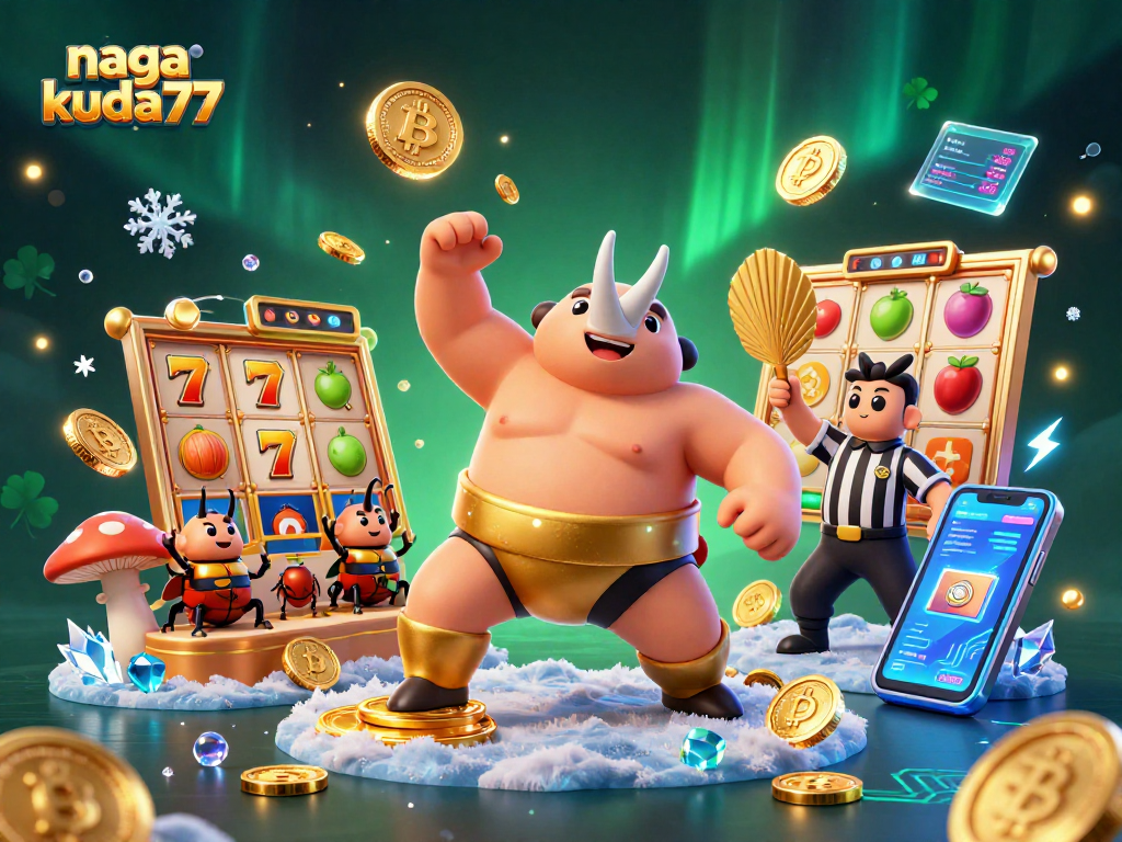 Menangkan slot online di naga kuda77 dengan juara beetle sumo dan simbol keberuntungan yang mengalir.