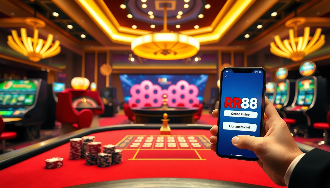 Experience gaming excitement at the RR88 link with vibrant casino visuals and professional tables.