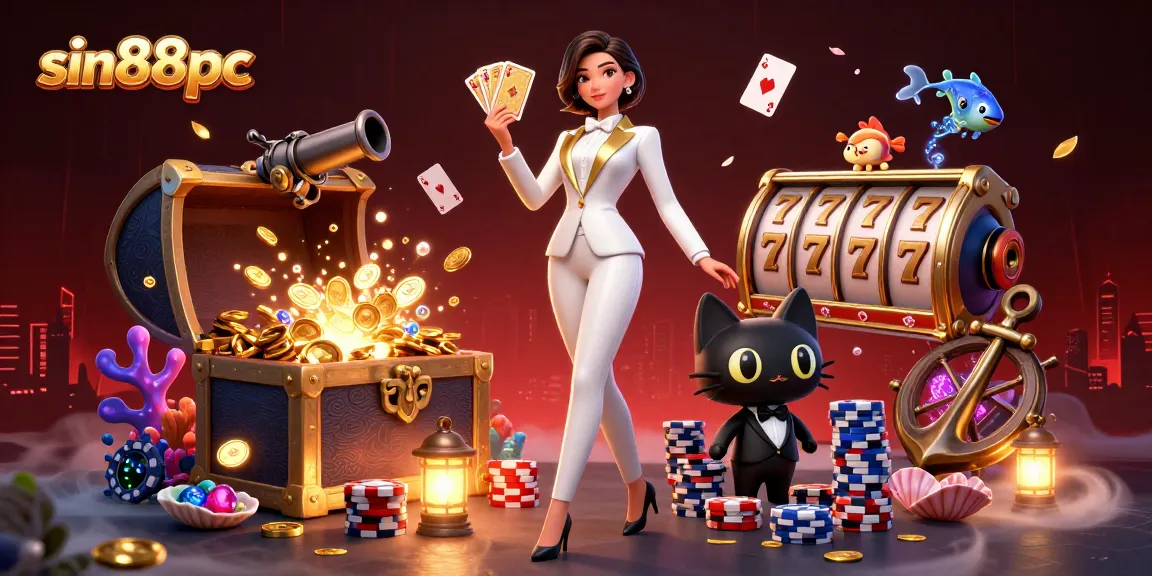Engage in thrilling casino gameplay with sin88pc's glamorous atmosphere and exciting gaming elements.
