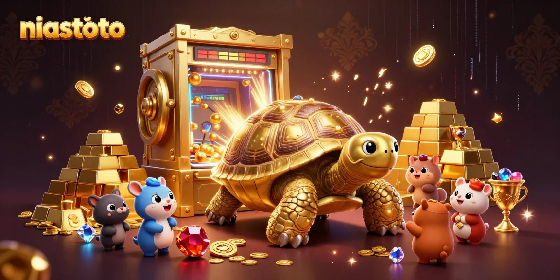 Experience the thrill of niastoto with a colossal golden tortoise game, showcasing gold treasures and vibrant animations.