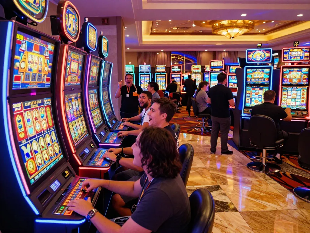 Nikmati kemenangan mendebarkan di mesin slot Paris888 dalam suasana kasino yang hidup.
