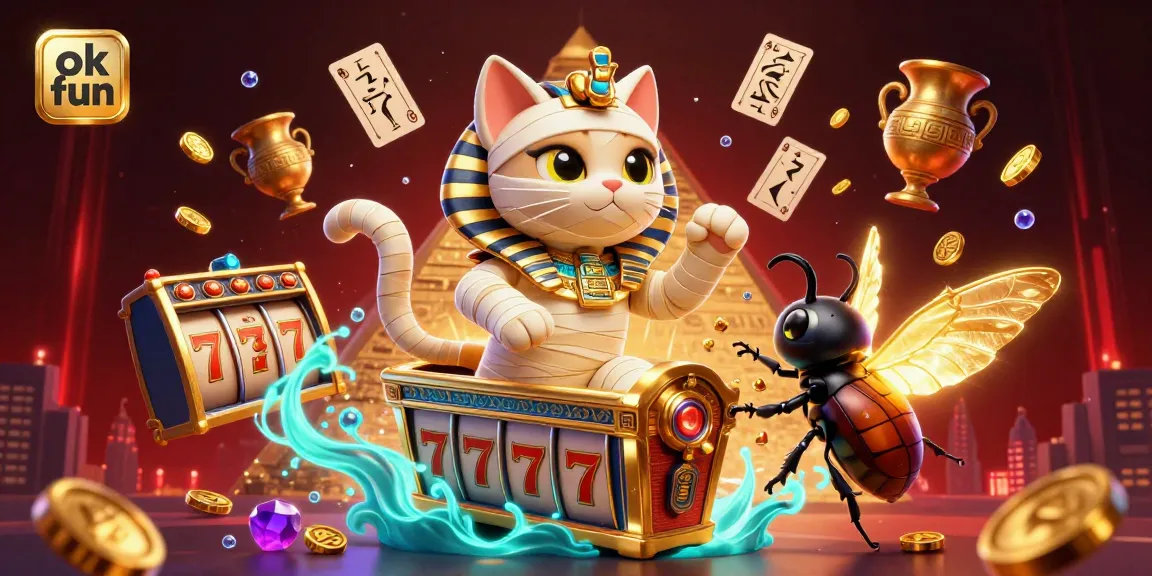 Experience the thrill of ok fun with a vibrant pyramid casino scene featuring unique characters and exciting gameplay elements.