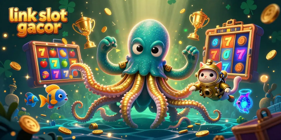 Experience the thrill of gaming with link slot gacor in a vibrant 3D casino illustration.