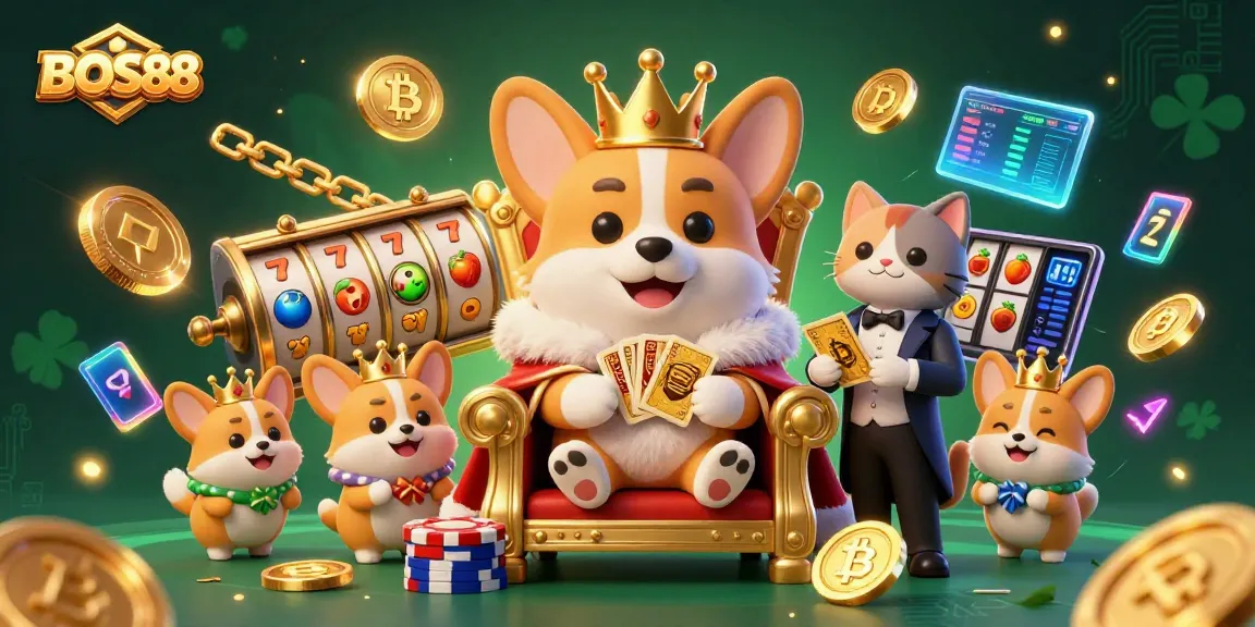 BOS88 memutar jackpot dengan slot online beragam pilihan permainan dan korgi bermahkota siap menang.