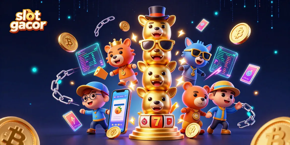 Experience slot gacor excitement with a vibrant scene of animated characters and dynamic gaming elements.
