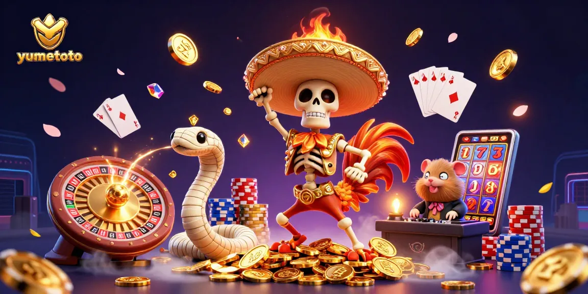 Experience thrilling wins at yumetoto with vibrant animations, dynamic casino elements, and lively character interactions.