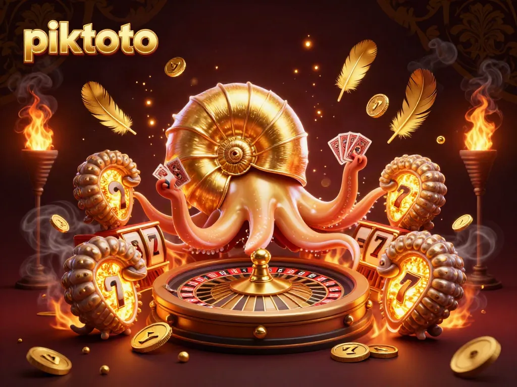Experience engaging slots with piktoto as the nautilus showcases its golden roulette shell.