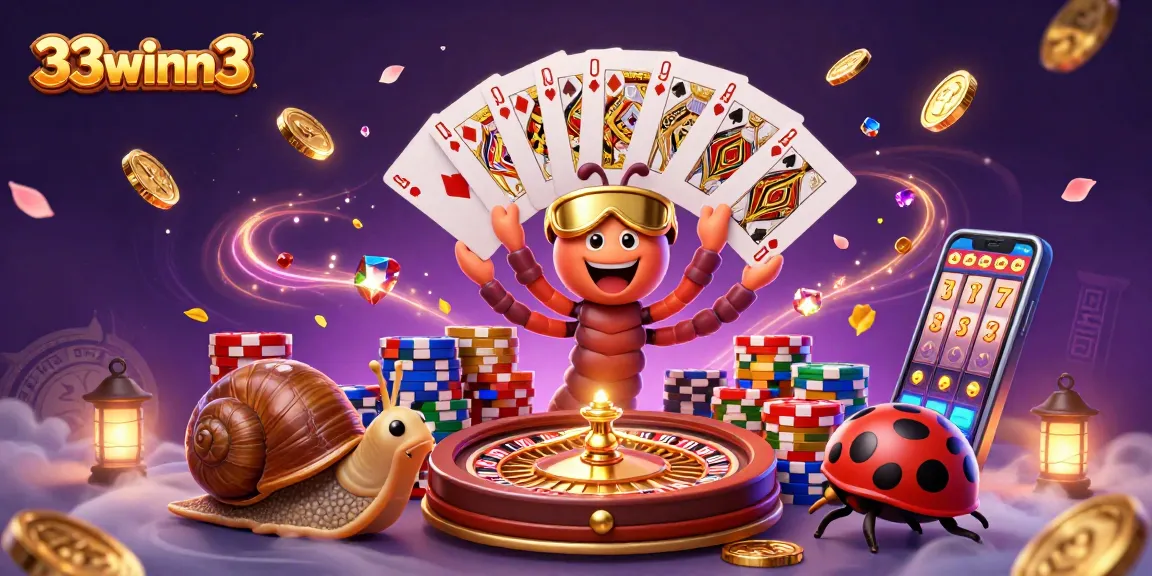 Engage in thrilling gameplay at 33winn3 with animated casino characters showcasing excitement and winning moments.