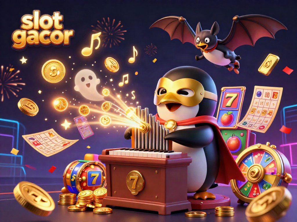 Experience the thrill of slot gacor as characters burst with energy amidst entertaining casino elements.