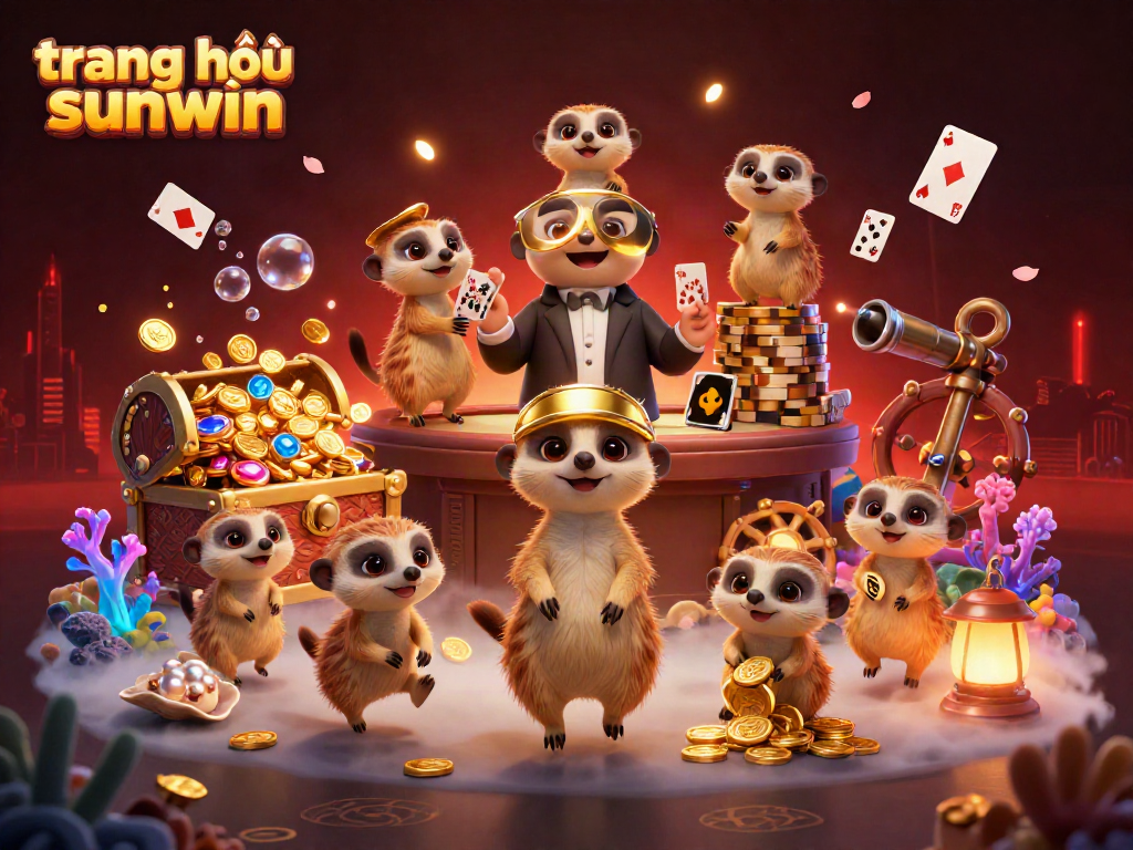 Experience the thrilling action at trang chủ sunwin with a vibrant 3D meerkat casino scene.