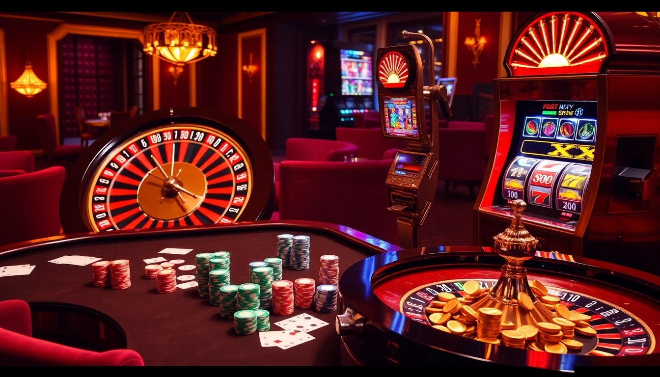 Experience the thrill of online gambling with excitement from https://cm88bet.us/ban-ca-cm88/ at a luxurious casino scene.